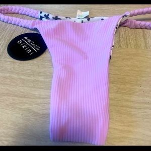 Moana Bikini Ribbed Reversible Braided Bikini Bottom